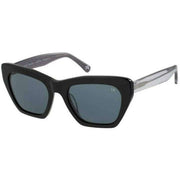 Botaniq Black Angular Cat-Eye Sunglasses