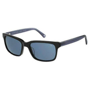 Botaniq Black Narrow Rectangle Sunglasses