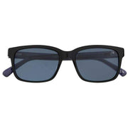 Botaniq Black Narrow Rectangle Sunglasses