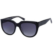 Botaniq Black Retro Round Sunglasses