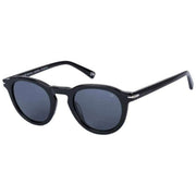 Botaniq Black Thick Round Sunglasses