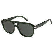 Botaniq Green Rectangular Double Bridge Sunglasses