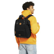 Cabaia Black Adventurer Velvet Recycled Medium Backpack