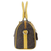 Das Impex Brown Harris Tweed Leather Bowling Bag