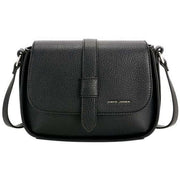 David Jones Black Half Flap Saddle Bag