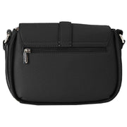 David Jones Black Half Flap Saddle Bag