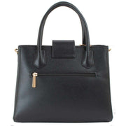 David Jones Black Tab Over Formal Tote Bag