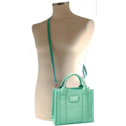 David Jones Green Small Square Grab Handbag