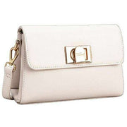 David Jones White Half Flap Shoulder Bag