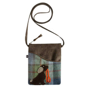 Earth Squared Brown Tweed Original Dog Applique Sling Bag