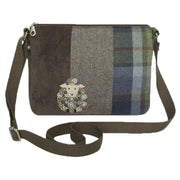 Earth Squared Grey Tweed Sheep Applique Messenger Bag