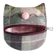 Earth Squared Purple Tweed Novelty Cat Purse