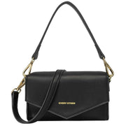 Every Other Black Mini Flapover Crossbody Shoulder Bag