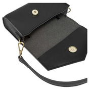 Every Other Black Mini Flapover Crossbody Shoulder Bag