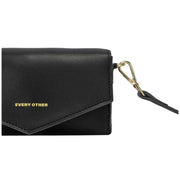 Every Other Black Mini Flapover Crossbody Shoulder Bag