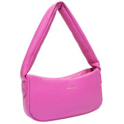 Every Other Pink Wide Puffy Zip Top Shoulder Bag