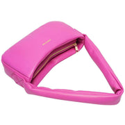 Every Other Pink Wide Puffy Zip Top Shoulder Bag