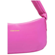 Every Other Pink Wide Puffy Zip Top Shoulder Bag