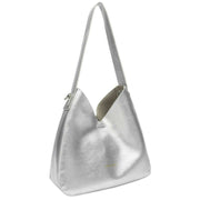 Every Other Silver Medium V Slouch Shoulder Bag