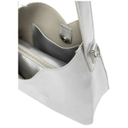 Every Other Silver Medium V Slouch Shoulder Bag