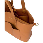 Every Other Tan Front Pocket Soft Tote Bag