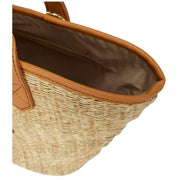 Every Other Tan Large Straw Rattan Tote Bag