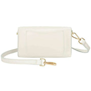 Every Other White Mini Flapover Crossbody Shoulder Bag