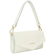 Every Other White Mini Flapover Crossbody Shoulder Bag