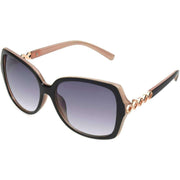 Foster Grant Black Glam Round Square Sunglasses