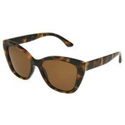 Foster Grant Brown Angled Cat Eye Sunglasses