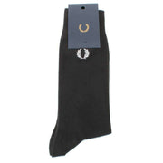 Fred Perry Black Classic Laurel Wreath Socks