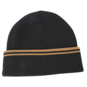 Fred Perry Black Twin Tipped Merino Wool Beanie