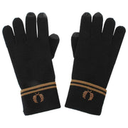 Fred Perry Black Twin Tipped Merino Wool Gloves