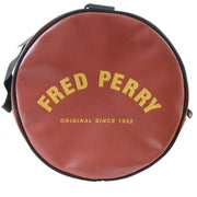 Fred Perry Brown Tonal Classic Barrel Bag