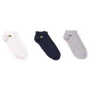 Lacoste Navy Monochrome Sport 3 Pack Trainer Socks