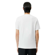 Lacoste White Cotton Jersey Signature Print T-Shirt