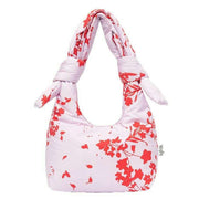 Lefrik Pink Biwa Puffy Mini Floral Shoulder Bag