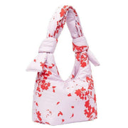 Lefrik Pink Biwa Puffy Mini Floral Shoulder Bag