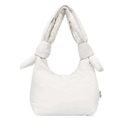 Lefrik White Biwa Puffy Mini Shoulder Bag