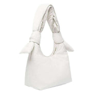 Lefrik White Biwa Puffy Mini Shoulder Bag