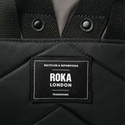 Roka Black Bantry B Small Creative Waste Two Tone Recycled Nylon Backpack