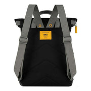 Roka Black Canfield B Medium Yellow Label Recycled Canvas Backpack