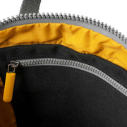 Roka Black Canfield B Medium Yellow Label Recycled Canvas Backpack