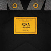 Roka Black Canfield B Medium Yellow Label Recycled Canvas Backpack