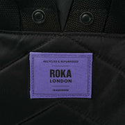 Roka Black Canfield B Small All Black Recycled Nylon Backpack