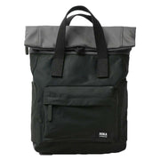 Roka Black Canfield B Small Creative Waste Two Tone Recycled Nylon Backpack