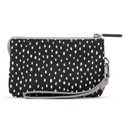 Roka Black Carnaby Medium Drizzled Recycled Canvas Wallet