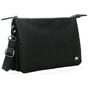 Roka Black Carnaby XL All Black Recycled Canvas Crossbody Bag