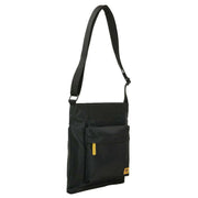 Roka Black Kennington B Medium All Black Recycled Nylon Crossbody Bag