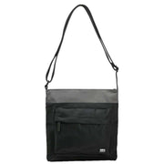 Roka Black Kennington B Medium Creative Waste Two Tone Recycled Nylon Crossbody Bag